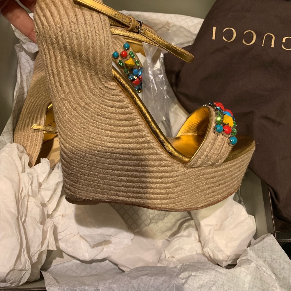 Shoes heels wedge gucci